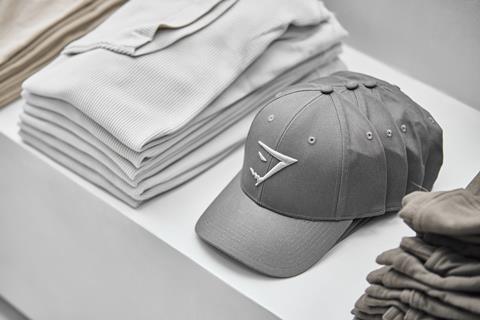 Gymshark t-shirts and baseball caps